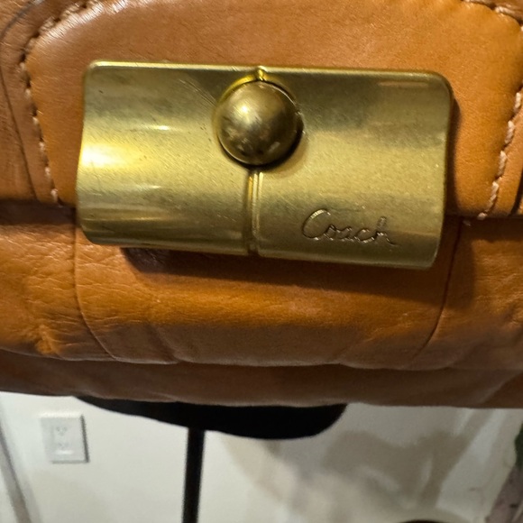 Coach Kristin Brown Leather Hobo Bag with Gold Accents - Picture 6 of 17